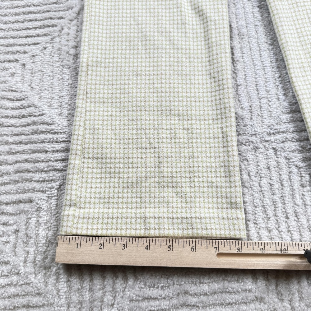 Ecru Pants Womens S Check Knit Stretch Quiet Luxury Old Money Spring Resort - Picture 5 of 14